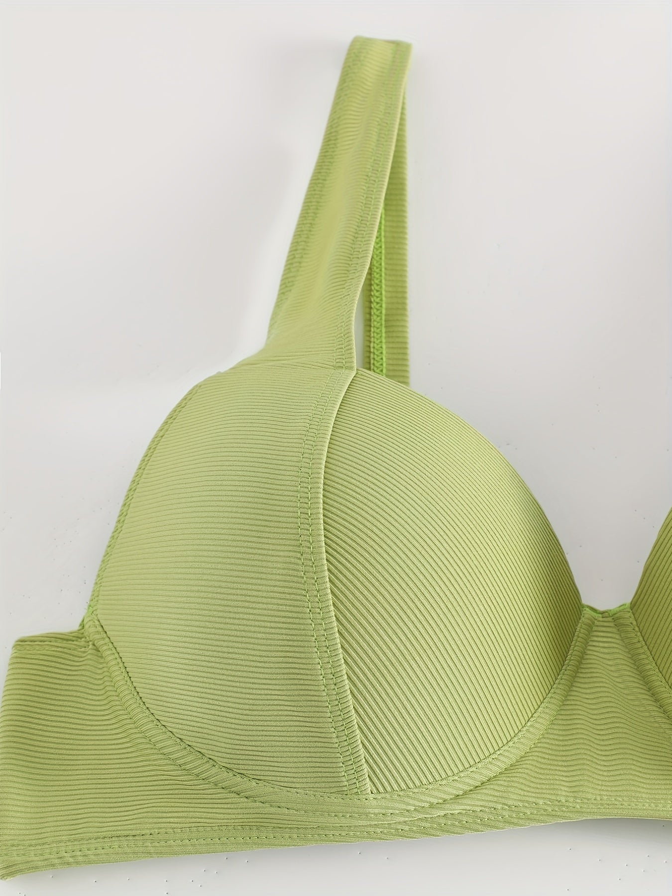  Stripe Print Bikini Top Medium Stretch Swimwear