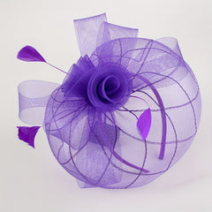 Women's Feather Headband Veil for Horse Race Derby Hat Wedding Cocktail Party