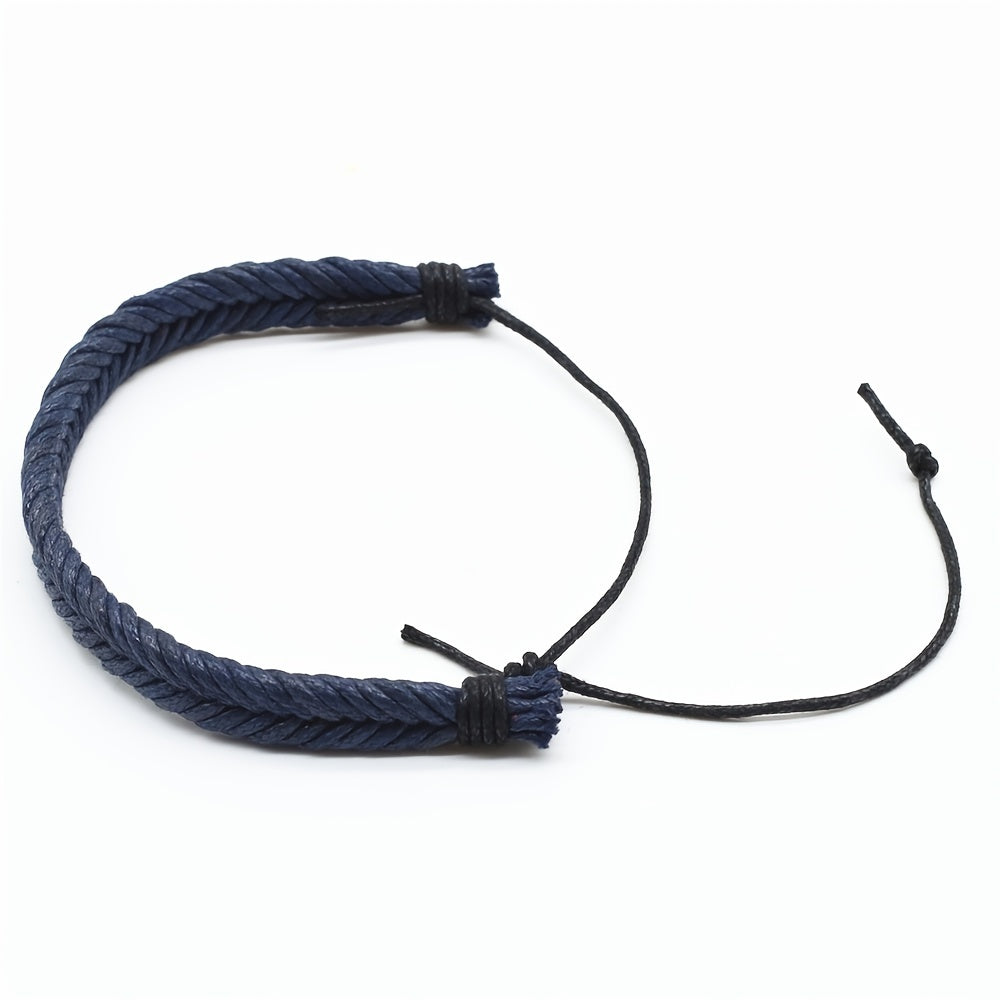 Vintage Brown Rope Woven Men Bracelets For Women Homme Gift Jewelry