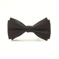 Men's Groom Wedding Bow Tie Plain Big Bow Tie