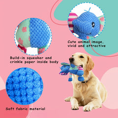 Cute Elephant Plush Toy Durable Soft Squeaky Stuffed Animal