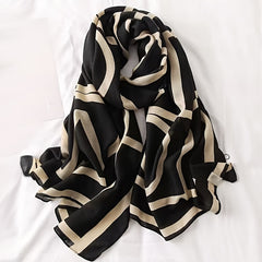 Silk Scarf Women Winter Warm Shawl Lightweight Neckerchief