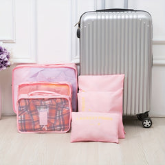 7-Piece Travel Storage Bag Packing Cubes Foldable Language Classification Cube
