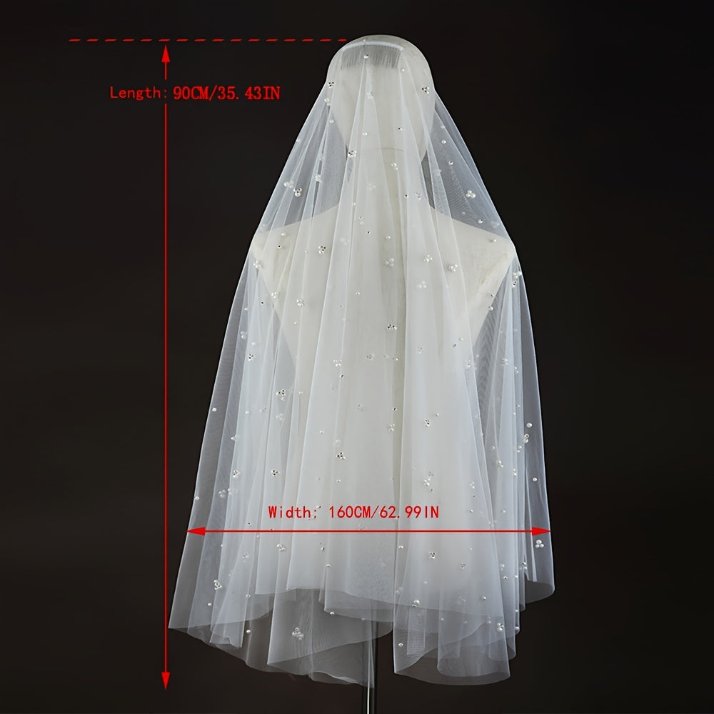 Vintage Bridal Veil Wedding Hair Accessory Classic Ceremony Veil for Brides