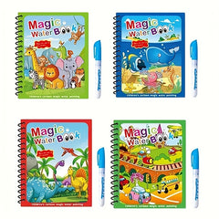 2 Pack Reusable Magic Water Books with Pens Educational Activity Sketchbooks