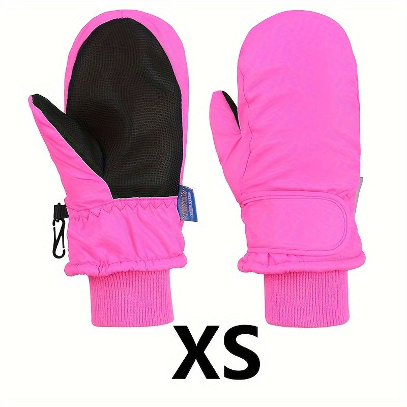 Kids Winter Sports Mittens Non-Slip Waterproof Ski Gloves