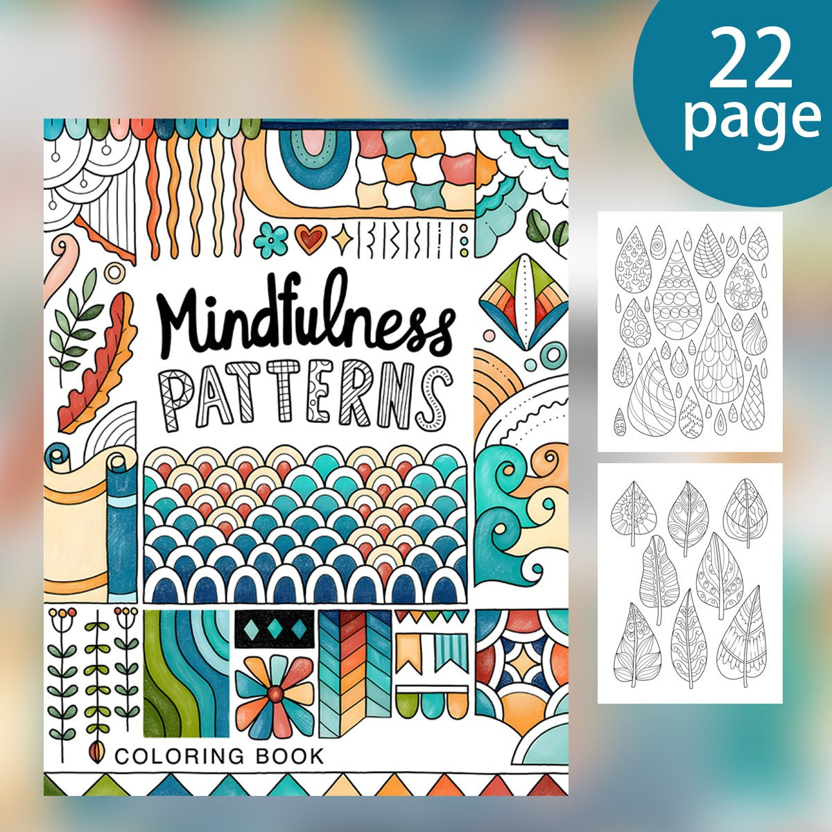Mindfulness Patterns Coloring Book for Teens and Adults