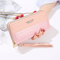 Crocodile Pattern Long Wallet Zipper Purse Clutch Bag