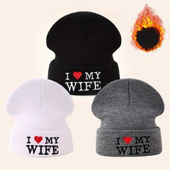Y2K Letter Embroidered Knitted Hat for Outdoor Sports