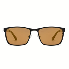 OUWEN Polarized Aviator Sunglasses Men Night Vision Driving Glasses VF2204