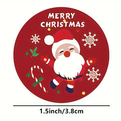 Cowhide Adhesive Label Merry Christmas Holiday Decoration Label