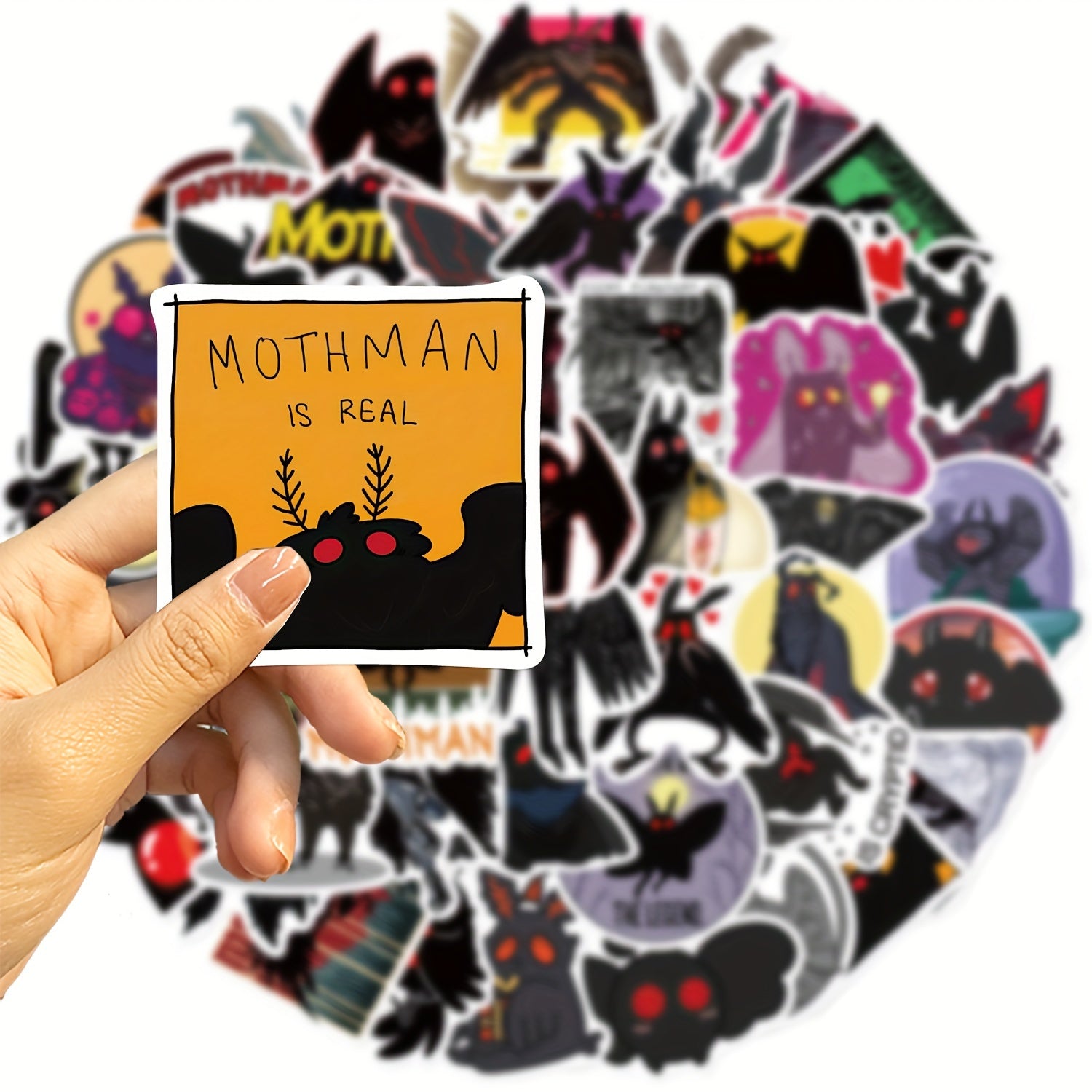 50pcs Cartoon Bat Series Stickers Laptop Water Cup Decorative Stickers