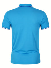 Men's Baseball Graphic Polo Shirt Short Sleeve Button Up