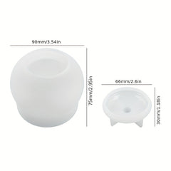 Storage Jar Crystal Epoxy Resin Mold Container Silicone Mould DIY Crafts Tools