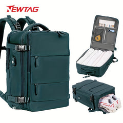Waterproof Mountaineering Hiking Backpack Fits 14 15 6 Laptops Shoe Pocket & USB