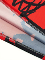 Grimace Block Pattern Print Short Sleeve Tee - Men's Summer Clothes