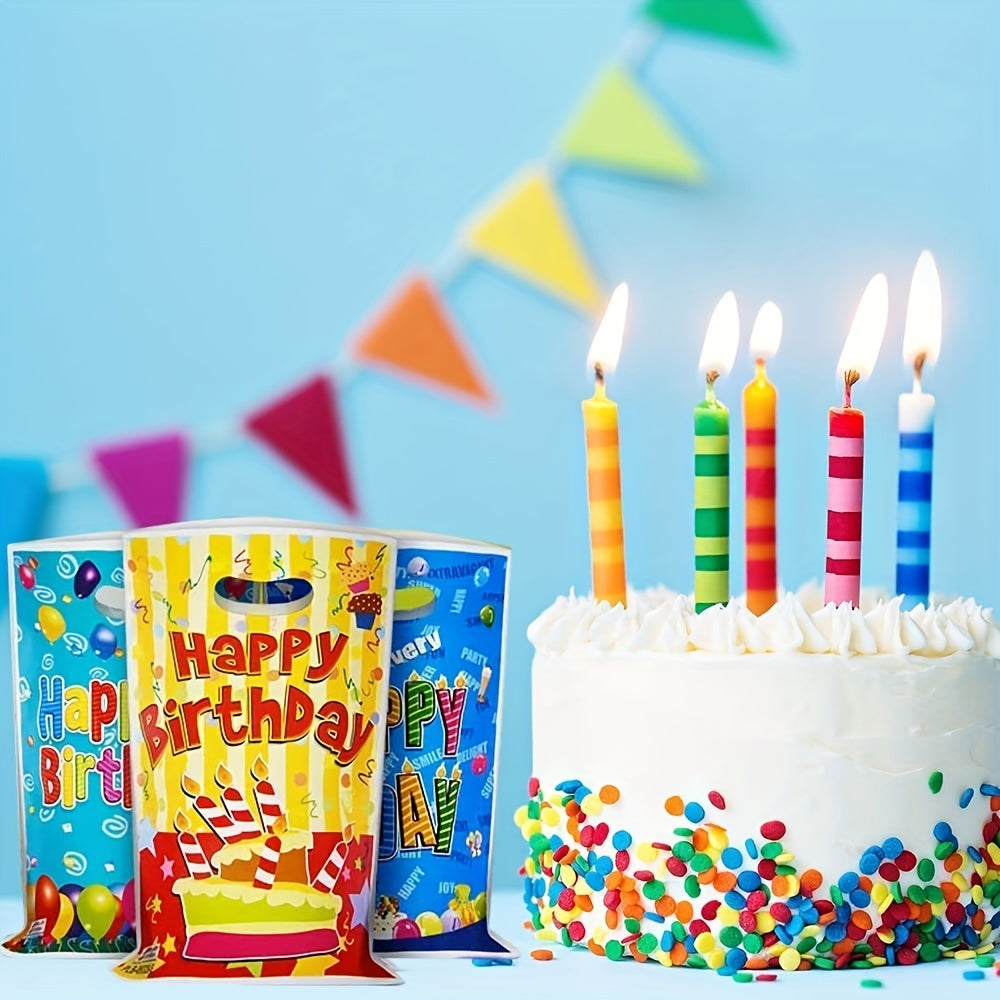 20pcs Happy Birthday Pearlescent Candy Bags