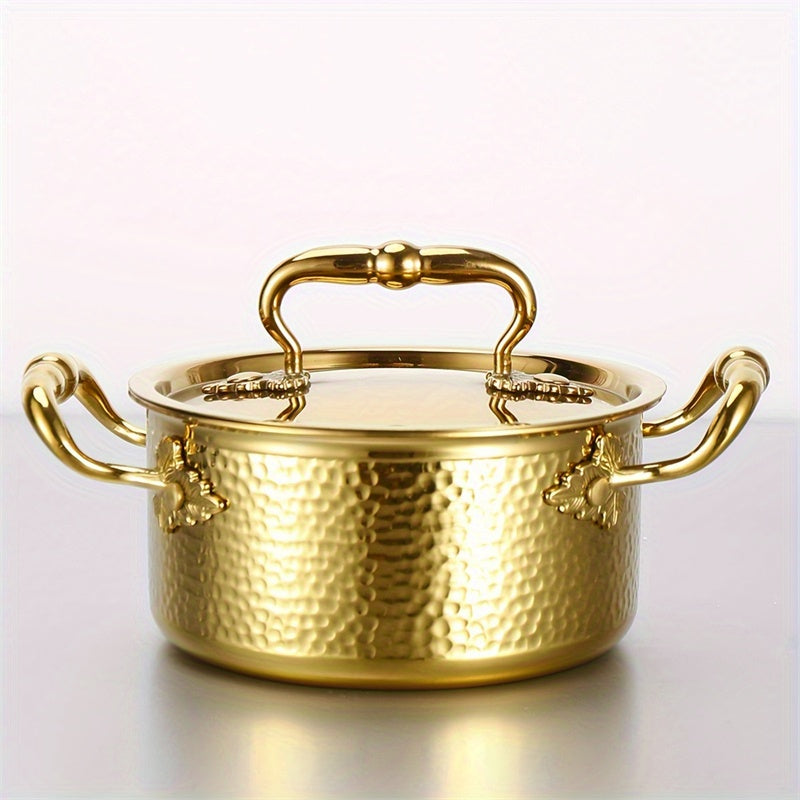 Mini Cooking Pot Stainless Steel With Lid Chafing Dish Round Stainless St