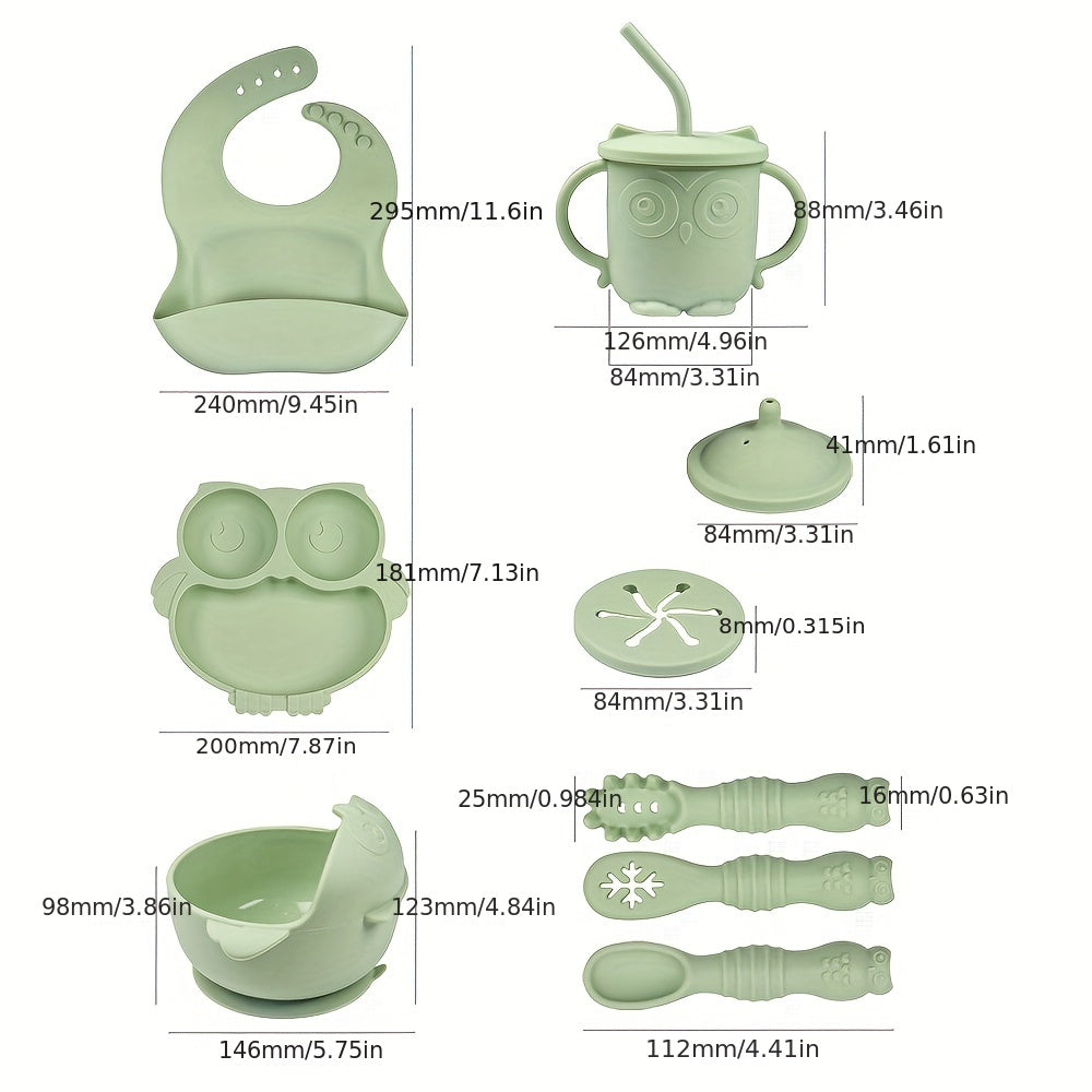 Fox Baby Led Weaning Set: Bib, Bowl, Cup, Plate, Utensils