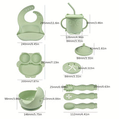 Fox Baby Led Weaning Set: Bib, Bowl, Cup, Plate, Utensils