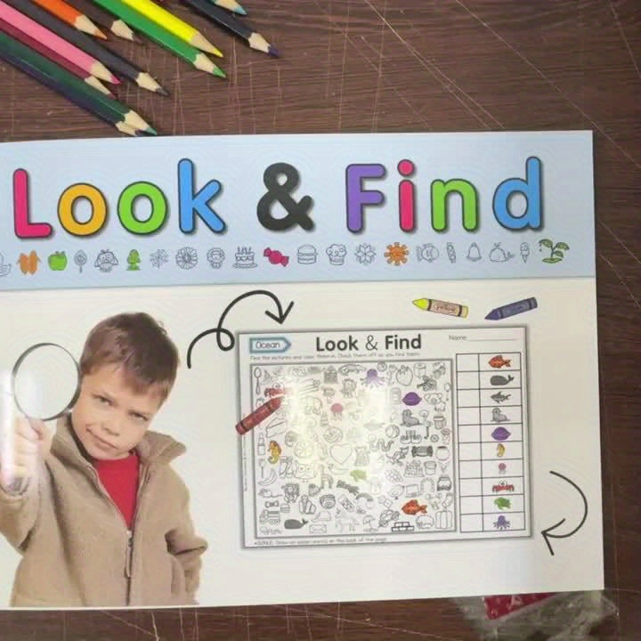 Kids Hidden Pattern Book - Dinosaur, Food, Snowflakes, Fruits