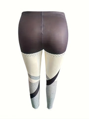  Colorblock High Rise Sporty Leggings