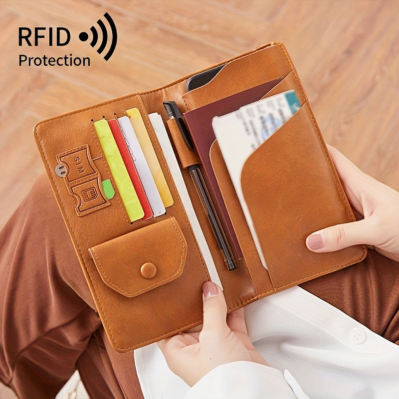RFID Passport Cover Card Holder Wallet Multifunctional