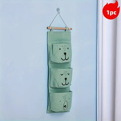 Bedside Wall Storage Hanging Bag Waterproof Fabric Dormitory Organizer