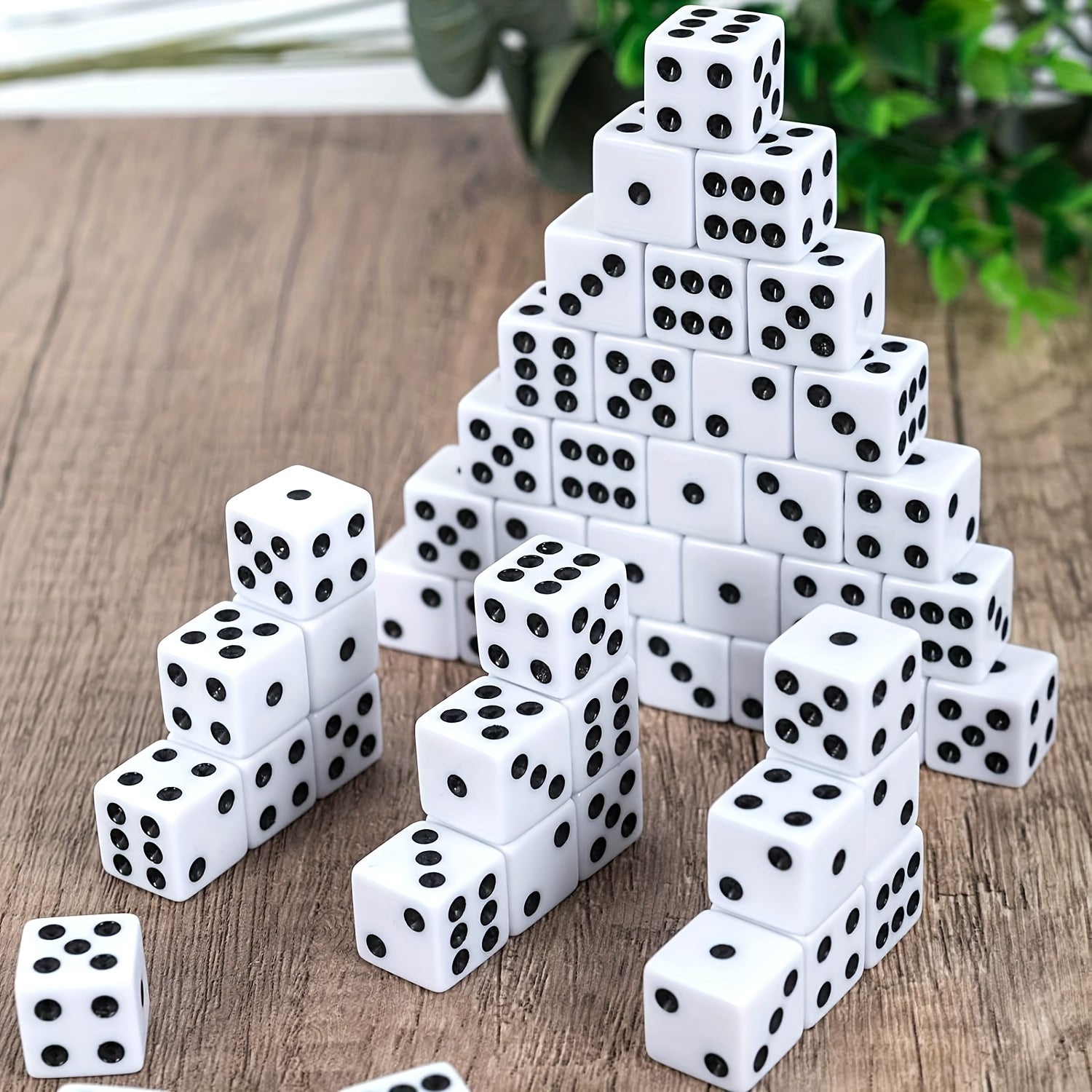 24pcs 16MM Opaque Dice With Dots For Board Games