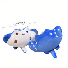 3pcs Devil Fish Ray Plush Soft Stuffed Animals with Expressive Eyes Keychain