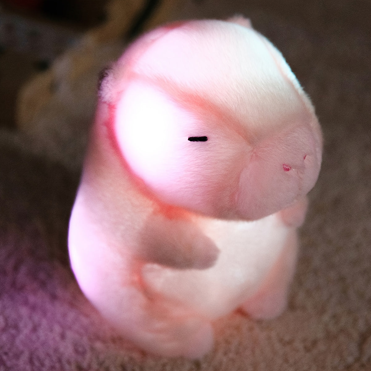 Light Up Capybara Plush Toy LED Lights Soft Glowing Stuffed Animal