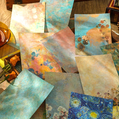 100 Vintage Painting Paper Sheets for DIY Projects