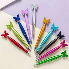 3pcs Sequin Butterfly Ballpoint Pen 1.0mm Refill Office Student Signature
