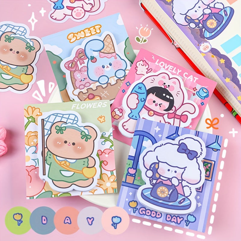 4pcs Cartoon Graphic Stickers Student Decoration Stickers