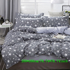 3pcs Star Print Duvet Cover Set Soft Microfiber Bedding 2 Pillowcase