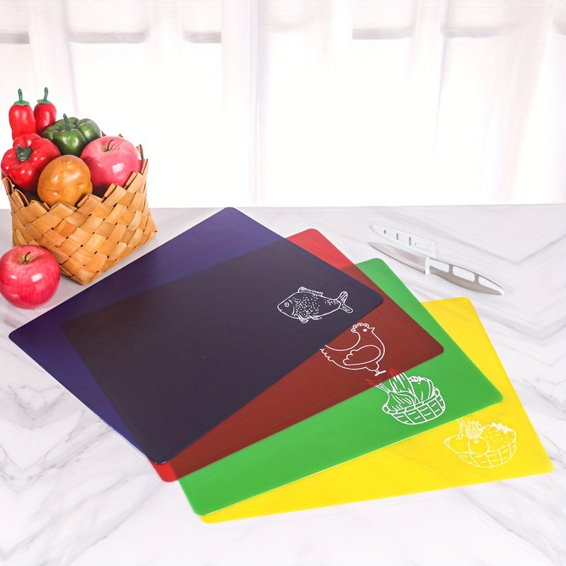 4pcs Colorful Sorting Cutting Board Chopping Board Kitchen Supplies
