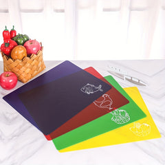 4pcs Colorful Sorting Cutting Board Chopping Board Kitchen Supplies