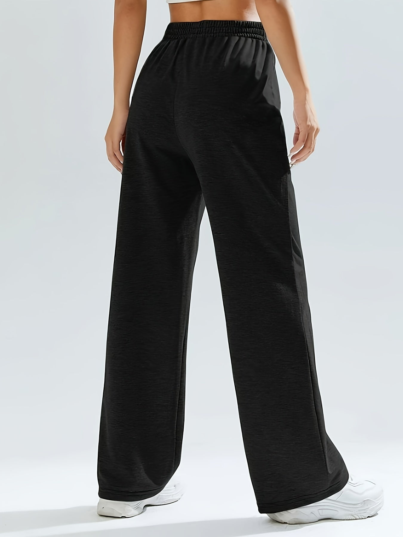  Casual Wide Leg Trousers High Rise Medium Stretch