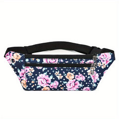 Floral Print Fanny Pack Lightweight Outdoor Sling Bag