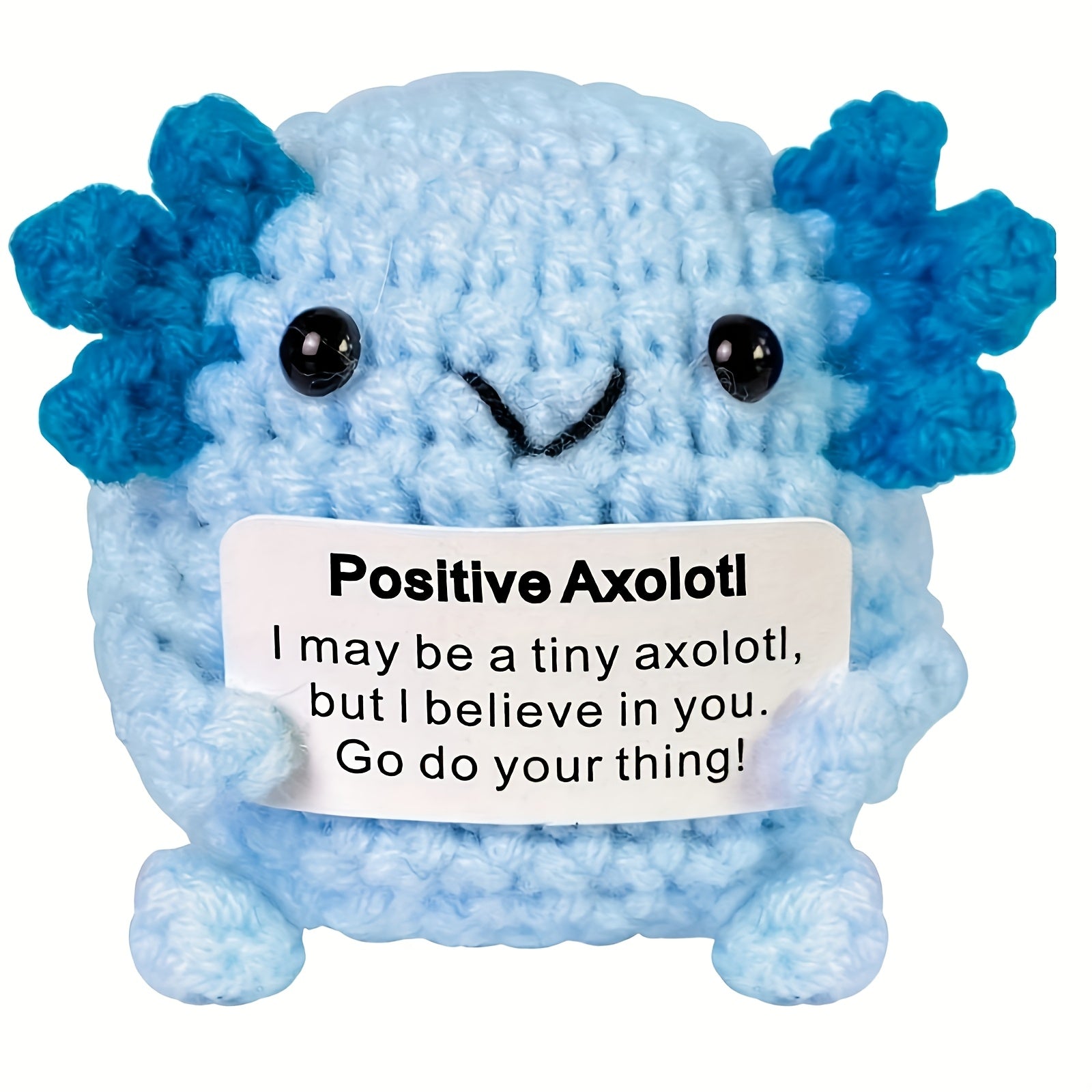 Crochet Axolotl Doll Plush Emotional Support Animal Unique Gift