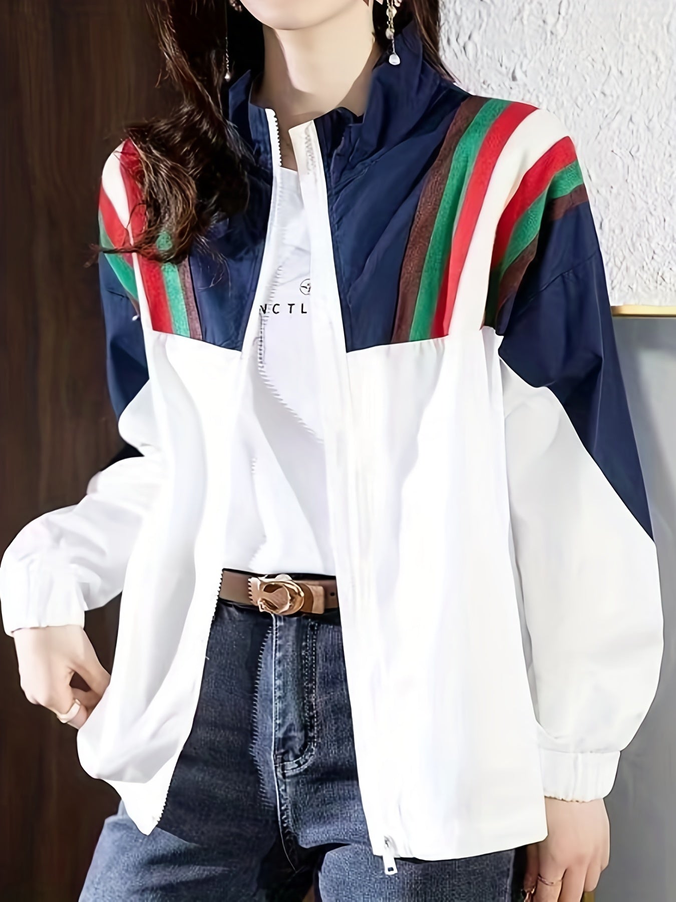 Casual Drop Shoulder Jacket for Women