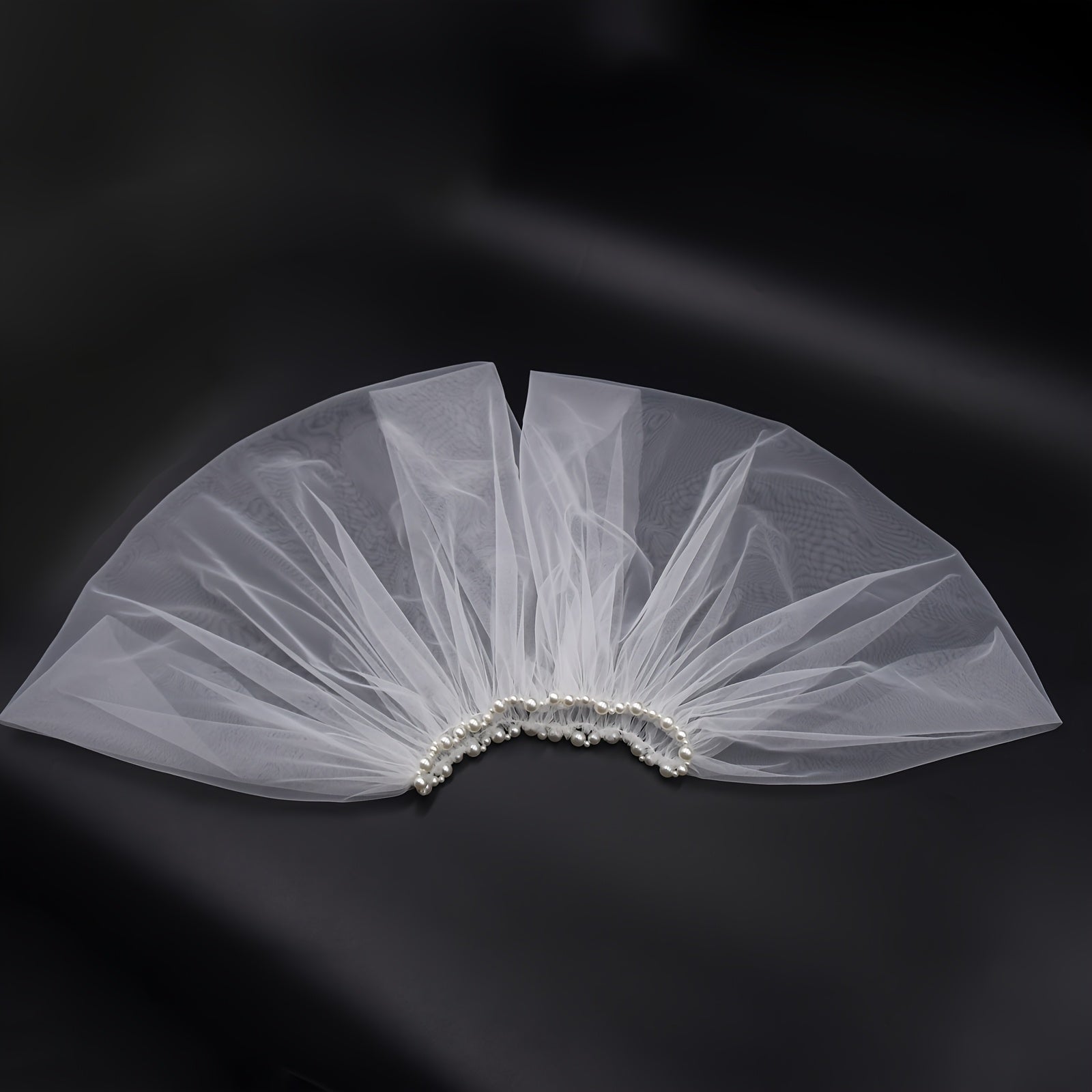 Sheer Tulle Bridal Capelet with Ruffles for Brides