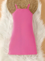 Ribbed Knit ''Mama's Mini'' Bodycon Cami Dress for Summer