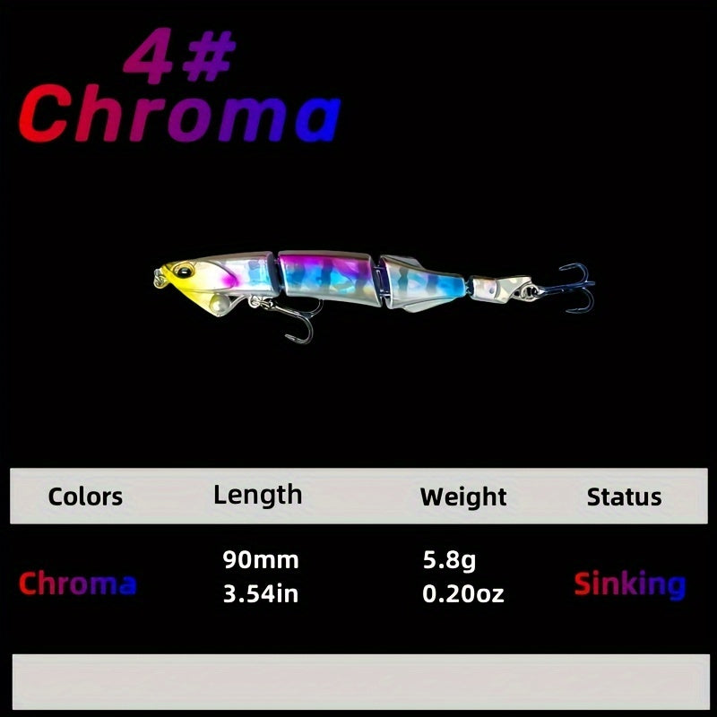 Plastic Jointed Sinking Minnow Bait For Fishing