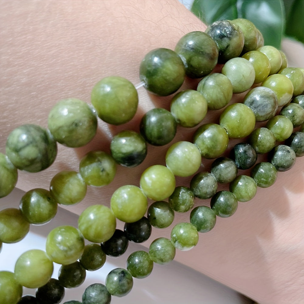 Natural Southern Jade 6 8 10mm Loose Bead Bracelet Necklace