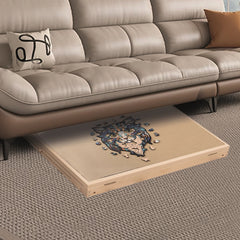 Adjustable Jigsaw Puzzle Table Easel with Folding Legs and 2 Drawers