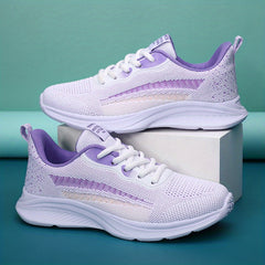 Girl's Lightweight Running Shoes Breathable Lace Up Sneakers