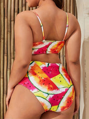  Floral Print Square Neck Bikini & Panty Set