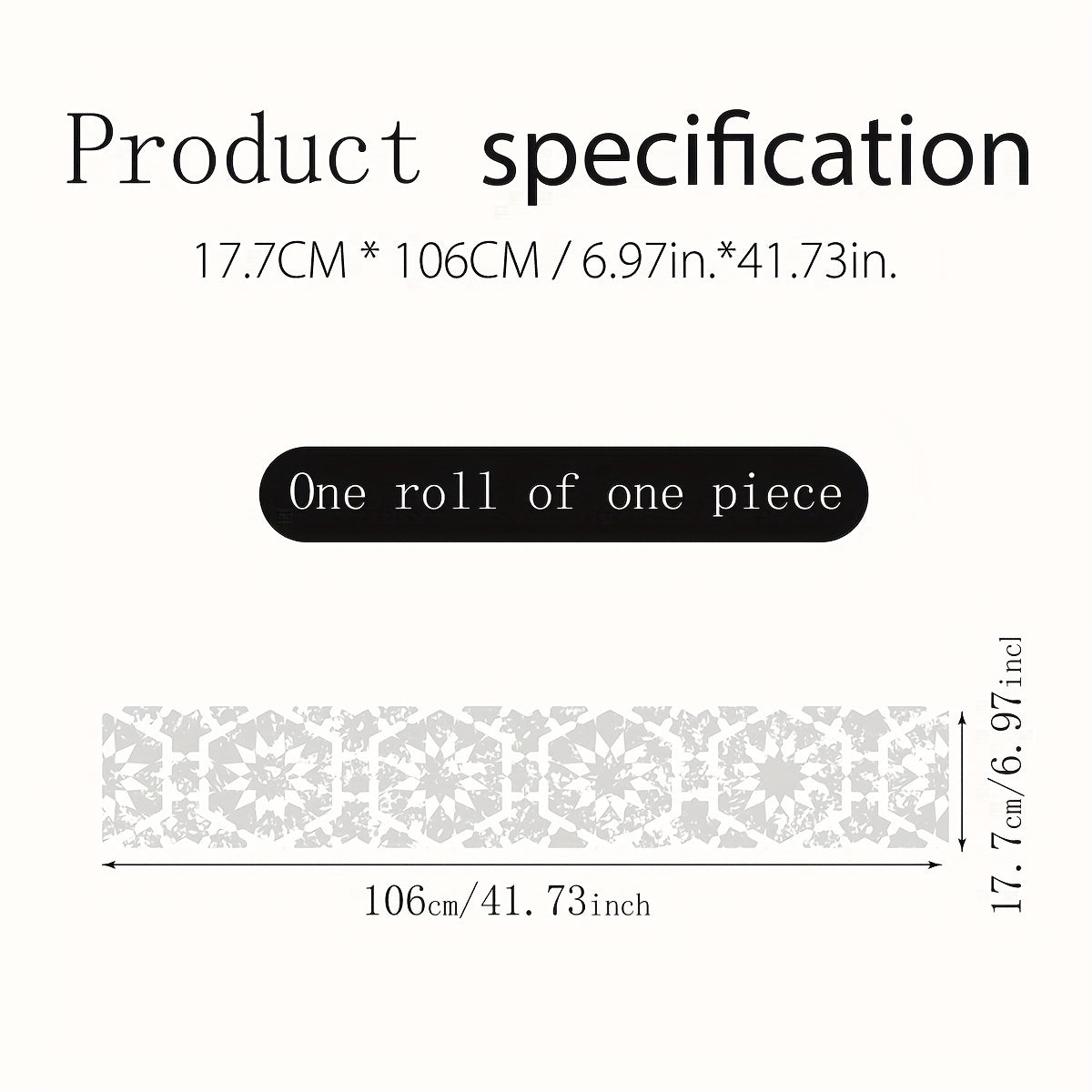 Boho Pattern Staircase Sticker 7pcs Waterproof Wallpaper 105x17