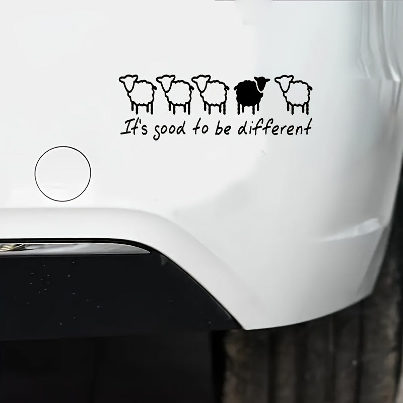 5 Sheep & 'It's Good to Be Different' Novel Stickers Combo
